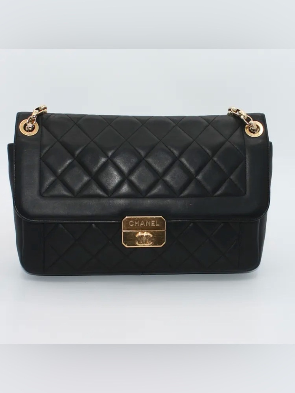 Chanel Chic With Me Flap Bag Quilted Lambskin Large Quilted lambskin leather